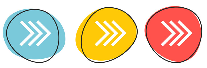 Button Banner für Website oder Business: Pfeile nach rechts
