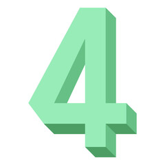 Obraz premium Four flat icon style