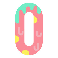 Zero flat icon style