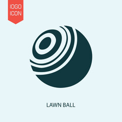 lawn ball design vector icon flat isolated illustration