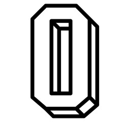 Zero line icon style