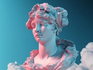 3D Vaporwave Statue