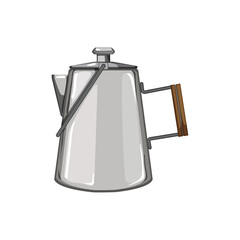 beverage percolator pot coffee cartoon vector illustration