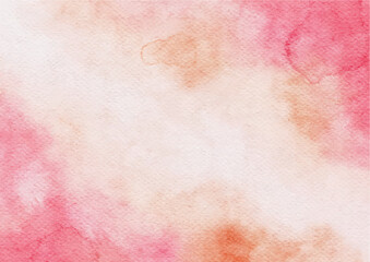 Vector pink wet watercolor background