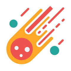 asteroid flat icon