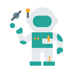astronaut flat icon