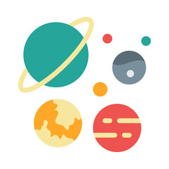 planets flat icon