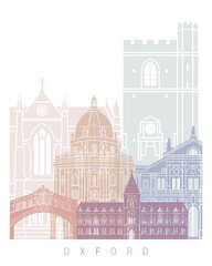Obraz premium OXFORD SKYLINE POSTER PASTEL