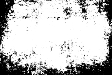 Grunge border texture background. Abstract frame overlay. PNG graphic illustration with transparent background.