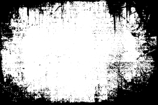 Grunge border texture background. Abstract frame overlay. PNG graphic illustration with transparent background.