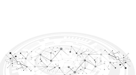 Global network connection concept. Big data visualization. Social network communication in the global computer networks. Internet technology. Business. Science.	
