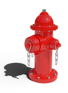 red fire hydrant isolated