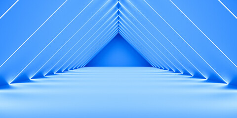 3D rendering polar triangle simple booth perspective background