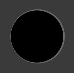 The Blackhole vector icon. black hole on gray space.