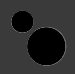 Fototapeta na wymiar Two black holes vector icon. Blackhole monogram.