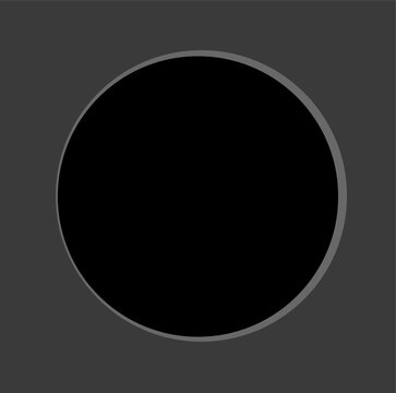 The Blackhole vector icon. black hole on gray space.