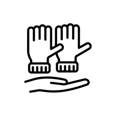 Gloves Donation icon in vector. Illustration