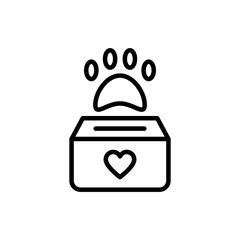 Animal To Donation icon in vector. Illustration