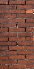 vertical picture of a red brick wall