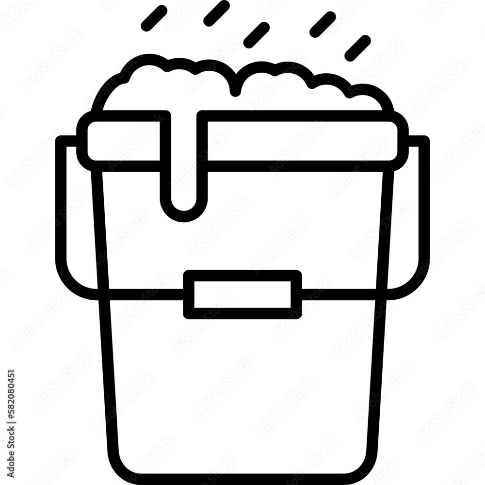 Sticker bucket icon