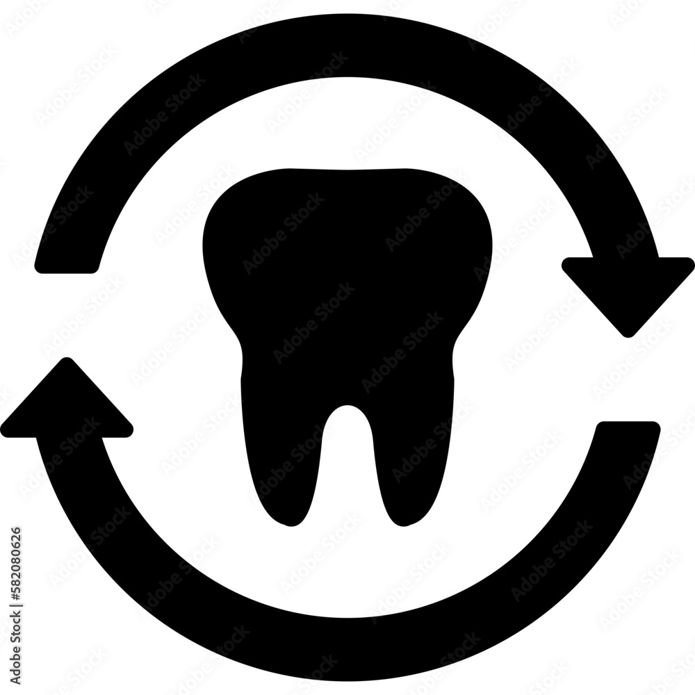 Wall mural tooth icon