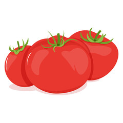 A set of red tomatoes in the composition