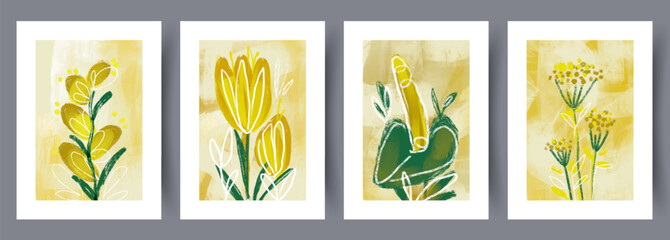 Still life fauna fish birds wall art print. Printable minimal abstract poster. Wall artwork for interior design. Contemporary decorative background. 