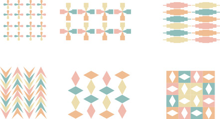 Set of colorful shapes for pattern