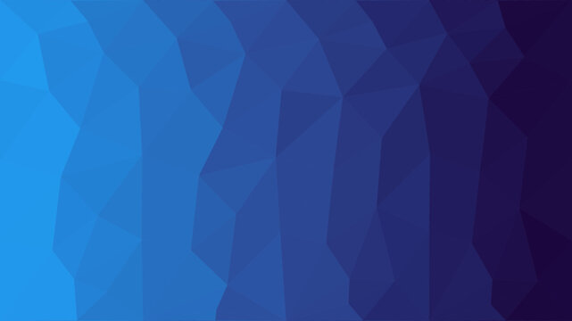 Arri&egrave;re-plan g&eacute;om&eacute;trique abstrait de style low poly avec un d&eacute;grad&eacute; de couleurs du bleu ciel au bleu marine fonc&eacute;