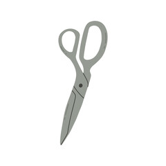 Metal scissors illustration,Sharp stationery icon,Cutting tool.
