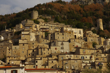 Pesche - Isernia - Molise - Ancient stone houses of a characteristic Molise village - Italy