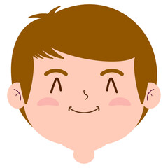 boy smiling face cartoon cute