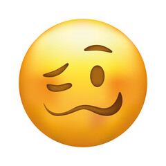 Confounded emoji. Confused emoticon with jagged mouth.