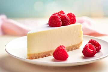Exquisite Cheesecake, Highlighting Beige Tones, Perfect for the Dessert Connoisseur, created with Generative AI technology
