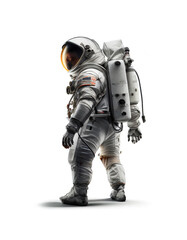Fototapeta na wymiar Astronaut on white background, created with generative AI