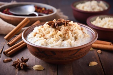 Comforting Rice Pudding, created with Generative AI technology