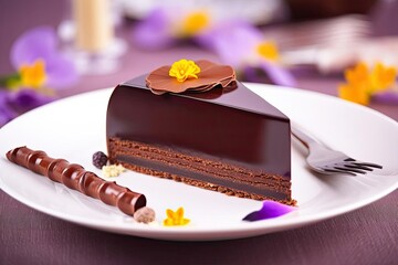 Decadent Sacher Torte, created with Generative AI technology