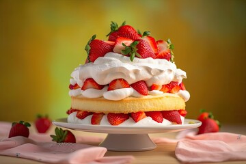 Summery Strawberry Shortcake, created with Generative AI technology