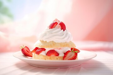 Summery Strawberry Shortcake, created with Generative AI technology