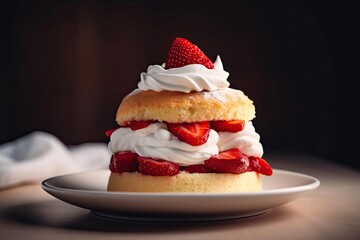 Summery Strawberry Shortcake, created with Generative AI technology