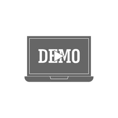 Demo sign icon isolated on transparent background
