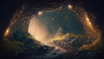 Lights in the cave
