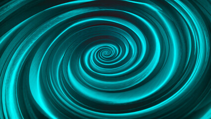 Fiery Energy Vortex. Luminous whirlpool. Abstract digital swirl. Rotating swirling shapes particles. Mesmerising spiral tunnel of crystal fluid. 3D render.