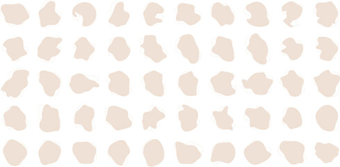 Hand Drawn Organic Fluid and liquid Shapes Set of 50