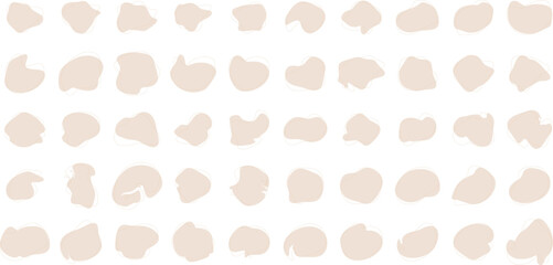 Hand Drawn Organic Fluid and liquid Shapes Set of 50