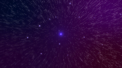 Obraz premium Purple space tunnel abstract spark illustration blast burst, dust display effect, event fantasy explosion fire, glow lightning, magic power shine sparkle star energy wallpaper space