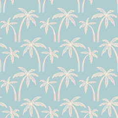Palm tree vector seamless pattern