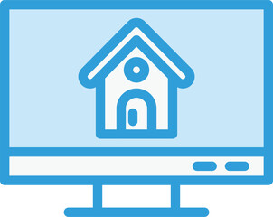 Online house Vector Icon Design Illustration