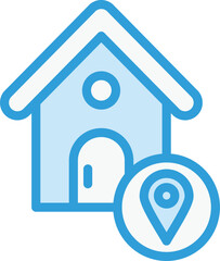 House Location Vector Icon Design Illustration