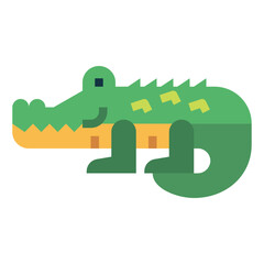 Fototapeta premium crocodile flat icon style
